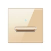 86-type toggle reset light tap switch socket package tempered glass black five-hole panel gray gold socket Application Scenario